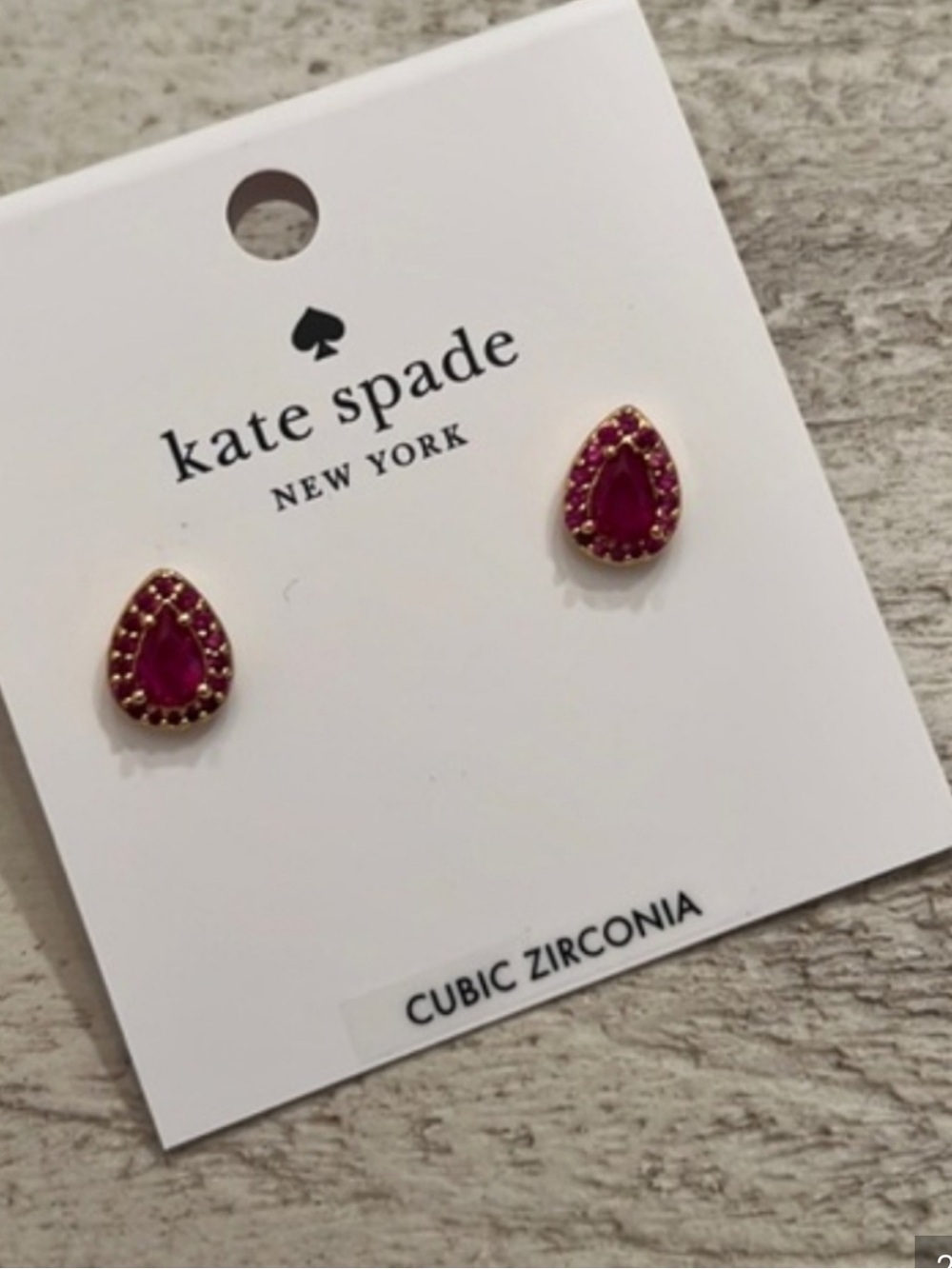 Kate Spade Hot Pink Light-Up The Night Teardrop Stud Earrings